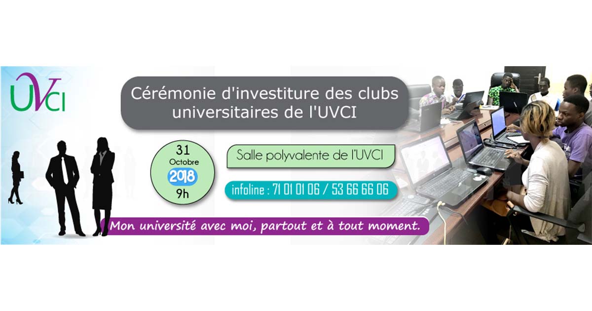 cérémonie d'investiture des Clubs Universitaires de l'UVCI