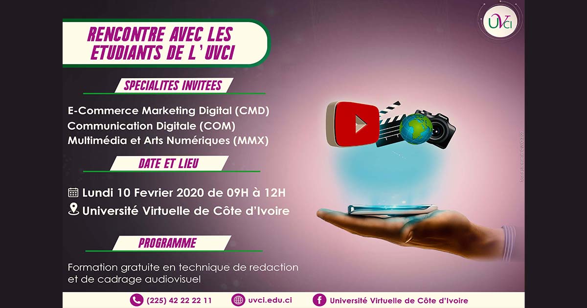 Les studios UVCI rencontrent les étudiants en COM CMD et MMX